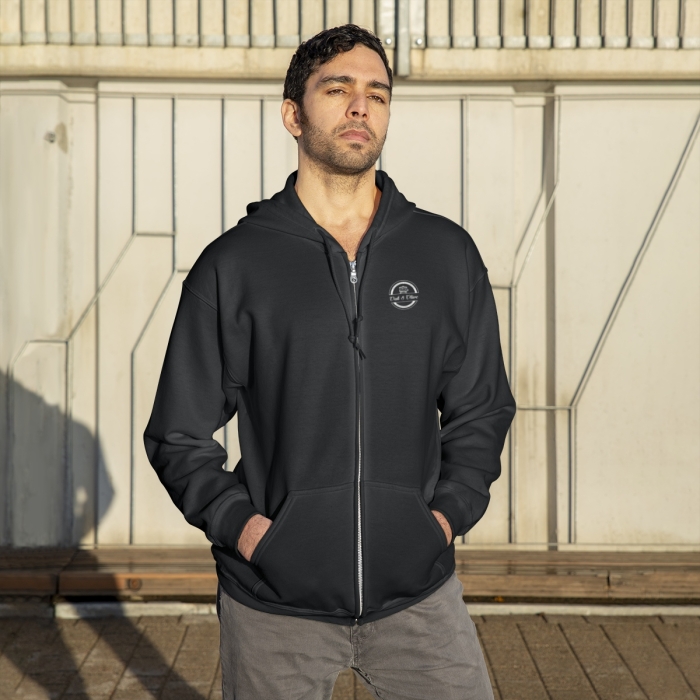 Embroidered Zip Up Hoodie